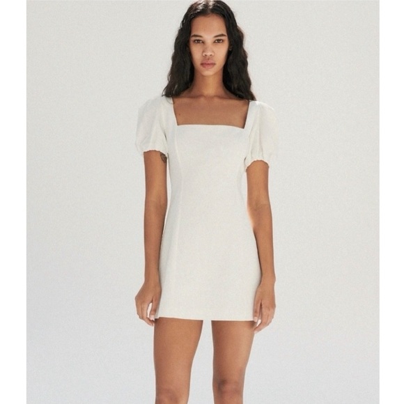 Zara square neck puff sleeve dress - Picture 2 of 4